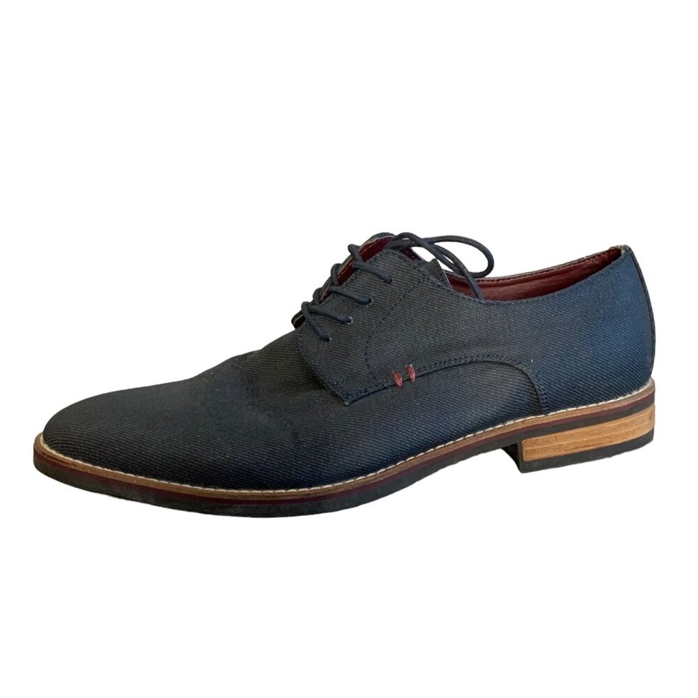 CALL IT SPRING Navy Blue Meledisant Point Toe Men’s Oxford Dress Shoes Size 8